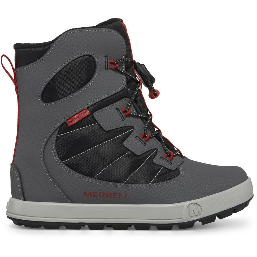Merrell Bottes D'Hiver Enfants - Snow Bank 4.0 Waterproof - Gris/noir/rouge