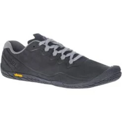 Merrell Chaussures Pour Pieds Nus Femme - Vapor Glove 3 Luna Leather - Black/charcoal